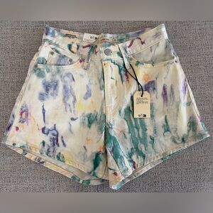 Levi Pastel Tie-Dye High-Rise 80’s Mom Denim Shorts Size 25 NEW WITH TAGS